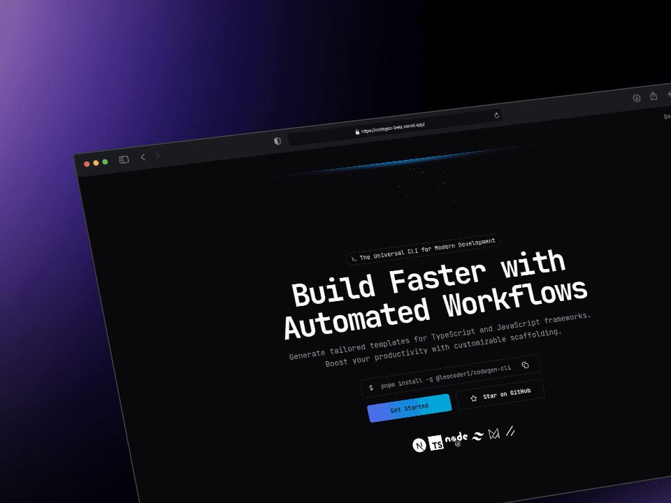 Codegen Home screen thumbnail